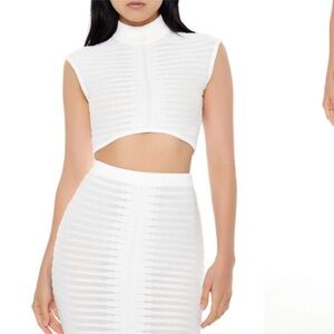 COPY - Sweater-Knit Crop Top & Maxi Skirt Set Medium